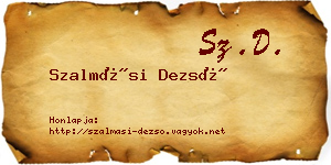 Szalmási Dezső névjegykártya