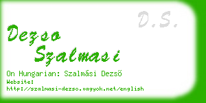 dezso szalmasi business card